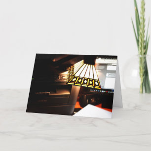 Cartão De Agradecimento Lâmpada de mesa