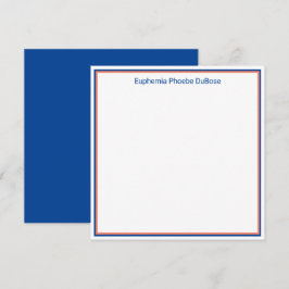 Cartão De Agradecimento Laranja e Praça Elegante Azul Flat