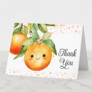 Cartão De Agradecimento Laranja Little Cutie Citrus