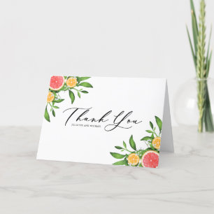 Cartão De Agradecimento Laranjas e Buquês de Toranjas Aquáticas