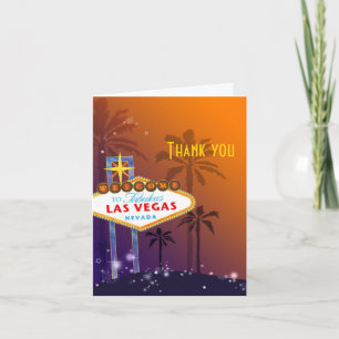 Cartão De Agradecimento Las Vegas Destination Wedding Thank You Card