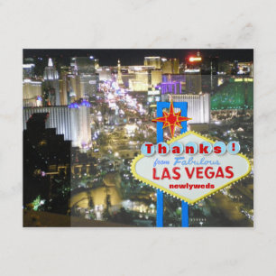 Cartão De Agradecimento Las Vegas Obrigado Recém-Casados