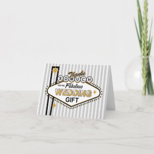 Cartão De Agradecimento Las Vegas Wedding Thank You Note