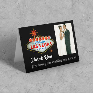 Cartão De Agradecimento Las Vegas Wedding Thank You Photo Cards
