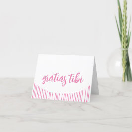 Cartão De Agradecimento Latim rosa