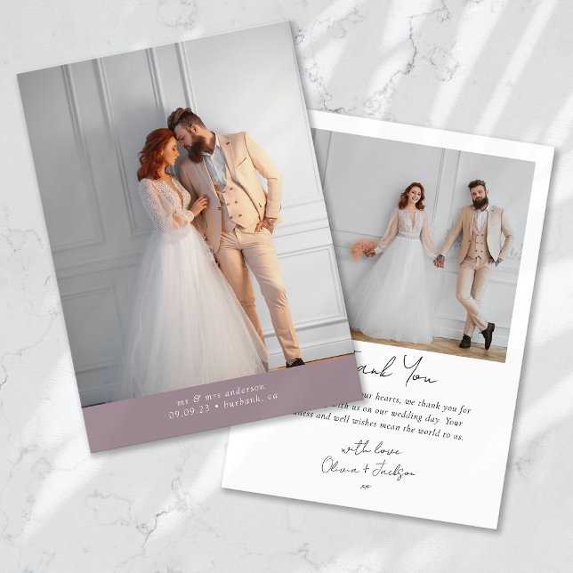 Cartão De Agradecimento Lavanda 2 Foto de caligrafia (Criador carregado)