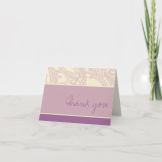 Cartão De Agradecimento Lavanda de Vintage Flourish