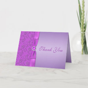 Cartão de Agradecimento Lavanda e Roxo Alternativo