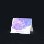 Cartão De Agradecimento Lavanda Roxo Moderna de Aquarela | TEXTO<br><div class="desc">Diga obrigado aos seus convidados com estes bonitos cartões d'água. Cor roxa,  violeta,  lavanda. Cartões de vazio,  espaço para escrever mensagens pessoais.</div>
