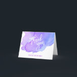 Cartão De Agradecimento Lavanda Roxo Moderna de Aquarela | TEXTO<br><div class="desc">Diga obrigado aos seus convidados com estes bonitos cartões d'água. Cor roxa,  violeta,  lavanda. Cartões de vazio,  espaço para escrever mensagens pessoais.</div>