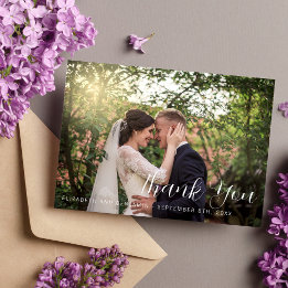 Cartão De Agradecimento Lavanda Violeta Roxa De Jardim Floral Obrigado