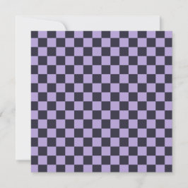 Cartão De Agradecimento Lavender haze checkerboard pattern