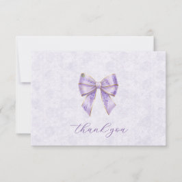 Cartão De Agradecimento Lavender Wisteria Ribbon – Japanese-Inspired