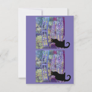 Cartão De Agradecimento Le Chat Noir e Monet Japan Bridge,