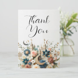 Cartão De Agradecimento Legenda da Flor Islâmica