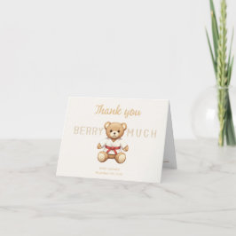 Cartão De Agradecimento Legendary Red Belt Judo Bear – Baby Shower