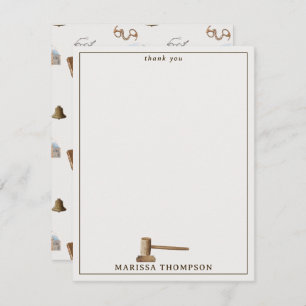 Cartão De Agradecimento Legitimidade Legítima do Gavel