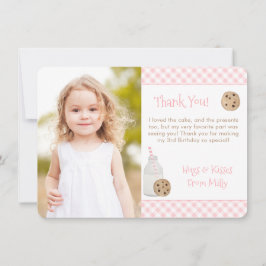 Cartão De Agradecimento Leite De Aquarela E Cookies Foto De Festa de anive