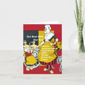 Cartão De Agradecimento Leite Real - Obtenha Poster vintage Bruto