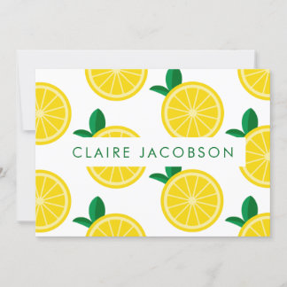 Cartão De Agradecimento Leitura Personalizada Juicy Lemons