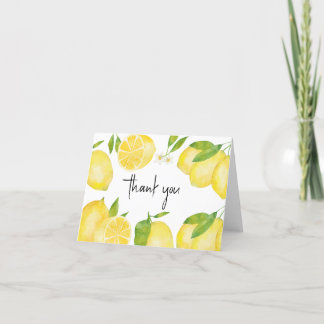 Cartão De Agradecimento Lemon Baby Shower Thank You Card