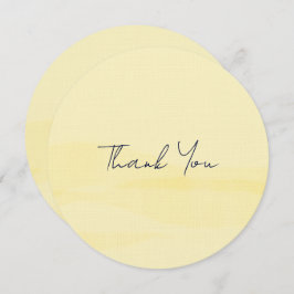 Cartão De Agradecimento Lemon Chiffon Watercolor