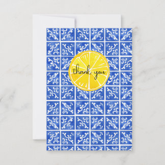 Cartão de agradecimento Lemon & Tile