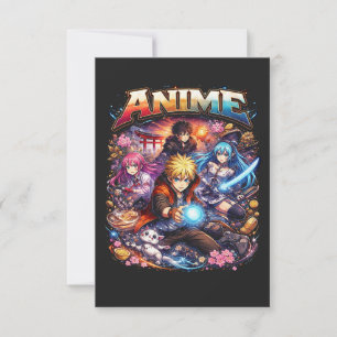 Cartão De Agradecimento Lendas do Anime