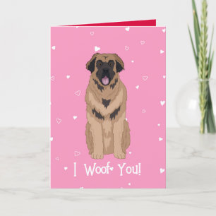 Cartão De Agradecimento Leonberger Dia de os namorados
