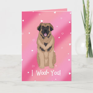 Cartão De Agradecimento Leonberger Dia de os namorados