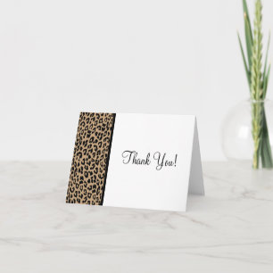 Cartão De Agradecimento Leopard Print