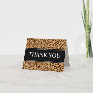 Cartão De Agradecimento Leopardo Impresso/Natural/Cartões Obrigado