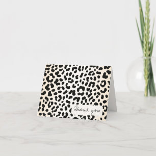 Cartão De Agradecimento Leopardo Selvagem Guepardo Inscrição Personalizada