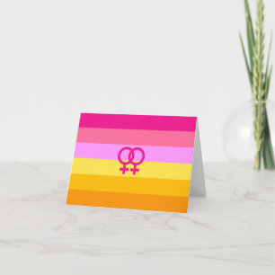 Cartão De Agradecimento Lésbica Dawn Pride WLW