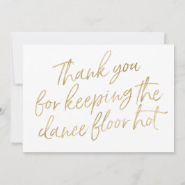 Cartão De Agradecimento Letra Dourada Mão "Obrigado" DJ, Músico, Banda