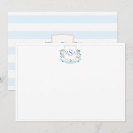 Cartão De Agradecimento Letra Elegante Três Letra Monograma com Letra Cost