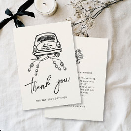Cartão De Agradecimento Letras De Casamento De Trendy Manuscritas