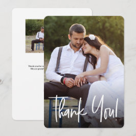 Cartão De Agradecimento Letreiramento Casamento Simples Fotos Personalizad