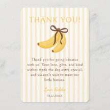 Let's Go Bananas Brown Bow Yellow Baby Shower