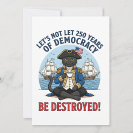 Cartão De Agradecimento Let's Not Let 250th Years Of Democracy 4th of july