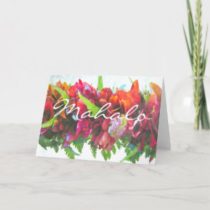 Cartão De Agradecimento Leus de Mahalo Haku