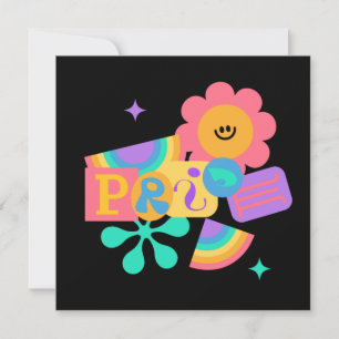 Cartão De Agradecimento LGBT+orgulho. Ama arco-íris. Amor de girassol.