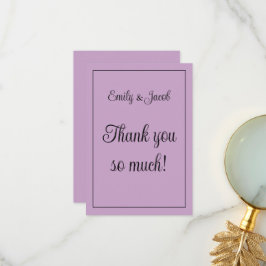 Cartão De Agradecimento Lilac Personalizado