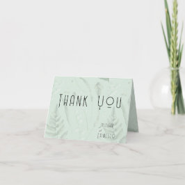 Cartão De Agradecimento Lily of Valley com Ferns | Personalizar Verde Sage