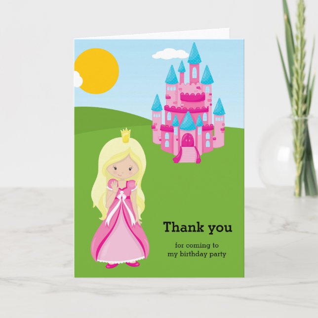 Cartão De Agradecimento Linda princesa (Frente)