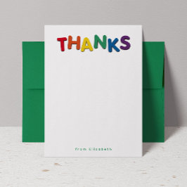 Cartão De Agradecimento Lindas coloridas obrigado personalizadas