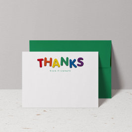Cartão De Agradecimento Lindas coloridas obrigado personalizadas