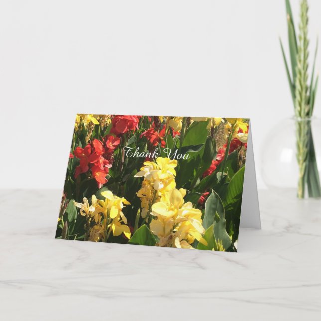 Cartão De Agradecimento Lindas Flores Obrigado (Frente)