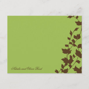 Cartão De Agradecimento Lindas Folhas Placas Agradecidas - Marrom