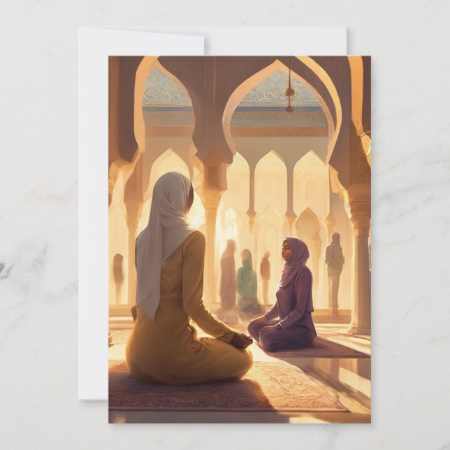 Cartão De Agradecimento Lindas mulheres muçulmanas afro-americanas (Frente)